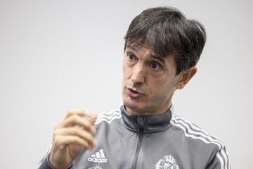 Pacheta, entrenador del Real Valladolid, en el estadio José Zorrilla.