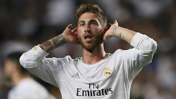 Sergio Ramos, en un partido del Real Madrid.