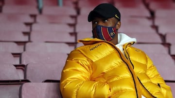 ANSU FATI EN LA GRADA DEL CAMP NOU