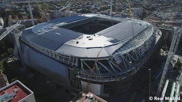 Las obras de remodelaci¨®n del estadio del Real Madrid siguen a buen ritmo y encaran la recta final para su estreno la pr¨®xima temporada.