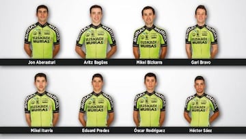 Euskadi-Murias anuncia a sus ocho ciclistas para la Vuelta