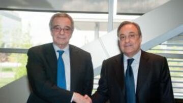 César Alierta junto a Florentino Pérez.