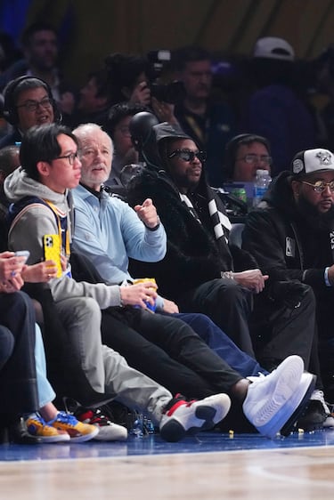 Bill Murray durante el partido de las estrellas de la NBA en el Bankers Life Fieldhouse.