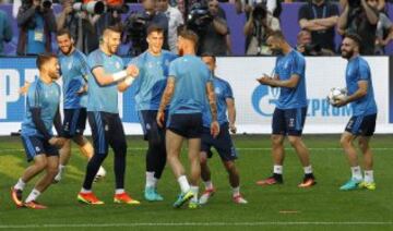 Último entrenamiento del Real Madrid antes de la final.