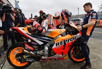 Marc Márquez durante la clasificación. 