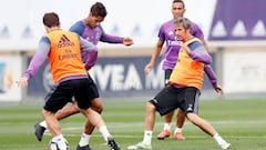 Fabio Coentrao back in training with the Madrid squad