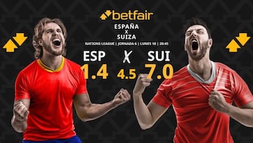 España vs. Suiza: horario, TV, pronósticos, estadísticas y clasificación