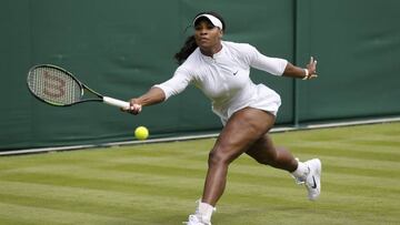 Serena Williams, durante un entrenamiento en Londres. 