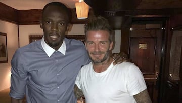 Usain Bolt y David Beckham.