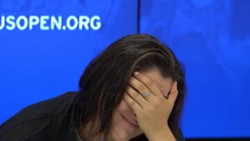 No terminaba de creérselo: Andreescu se derrumbó en sala de prensa tras ganar a Serena