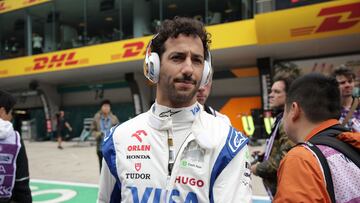 RB's Australian driver Daniel Ricciardo looks on before the sprint race ahead of the Formula One Chinese Grand Prix at the Shanghai International Circuit in Shanghai on April 20, 2024. (Photo by Andres Martinez Casares / POOL / AFP)