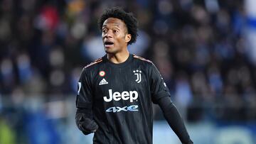 Juan Guillermo Cuadrado en un partido de Juventus en la Serie A.