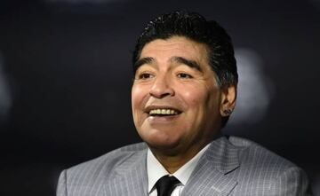 (FILES) This file photo taken on January 09, 2017 shows former Argentine football player Diego Maradona posing as he arrives for The Best FIFA Football Awards 2016 ceremony in Zurich.