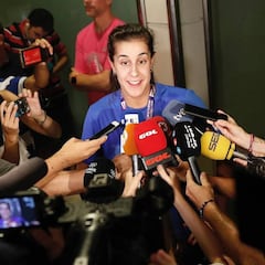 Carolina Marín, tras aterrizar en Madrid: "Aún no me lo creo"