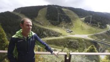 Alejandro Valverde durante la jornada de descanso de la Vuelta en territorio andorrano