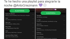 Envían a Griezmann una playlist con mensaje oculto