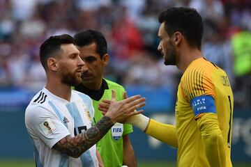 Leo Messi y Hugo Lloris.