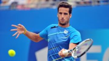 Feliciano durante la final ante Grigor Dimitrov en Queen's.