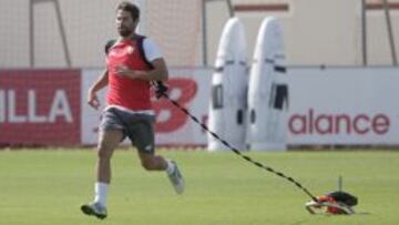 Coke, durante un entrenamiento.