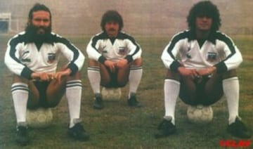 Los chascones Rubens Nicola, Carlos Caszely y Severino Vasconcellos durante la década de los 80'. 