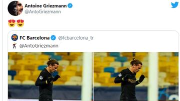 El mensaje de Griezmann tras conocer su suplencia y el de después tras marcar en Kiev