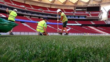 Pitch laid as Atlético's Wanda Metropolitano opener nears