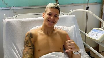 Quartararo, despu&eacute;s de ser operado de su brazo.