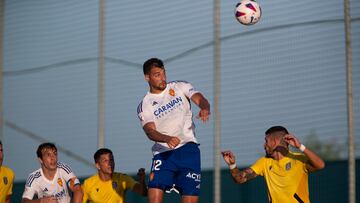 Bakis cabecea alto, durante el Cartagena-Real Zaragoza.