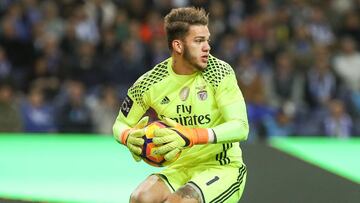 El portero brasile&ntilde;o &Eacute;derson, de 23 a&ntilde;os, con el Benfica. 