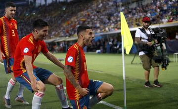 0-1. Dani Ceballos celebró el primer gol.