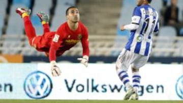 Sergio Asenjo, en el partido ante la Real Sociedad.