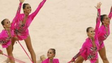 <b>DOMINIO.</b> Rusia sigue copando los primeros puestos del cajón en la ginmasia rítmica.