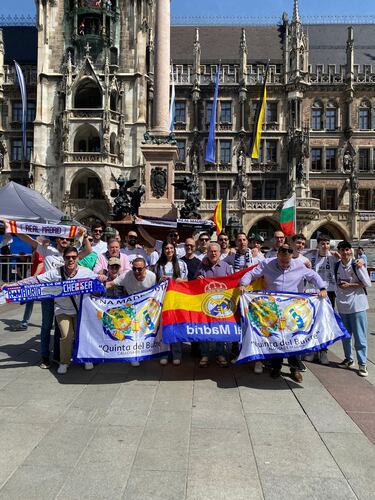 Las peñas madridistas invadieron Múnich