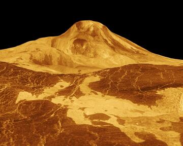 Maat Mons, el volcán más alto de Venus.