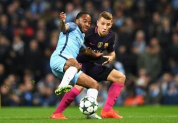 Raheem Sterling y Lucas Digne.