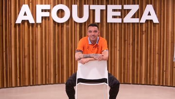 Iago Aspas posa para AS en la Ciudad Deportiva Afouteza.