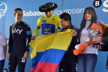 El oriundo de Cómbita se coronó campeón de la Vuelta al País Vasco en el año 2013. Sergio Luis Henao fue tercero a 34 segundo. Porte, segundo.