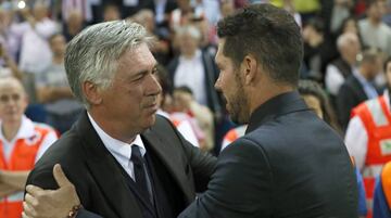 Simeone y Carlo Ancelotti. 