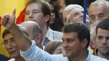 INDEPENDENTISTA. El presidente del FC Barcelona nunca ha ocultado su sentir independentista aunque en las últimas fechas lo ha significado más aún si cabe.