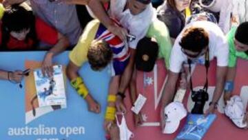 <b>TE QUEREMOS, RAFA. </b>Nadal recibió hasta una proposición de matrimonio en el Rod Laver Arena.