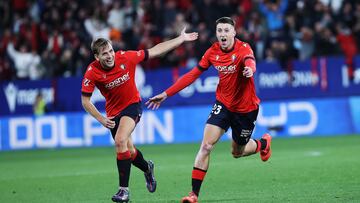Abel Bretones celebra su gol ante el Barcelona.