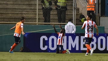 Yimmy Chará dio el empate al Junior en Copa Sudamericana.