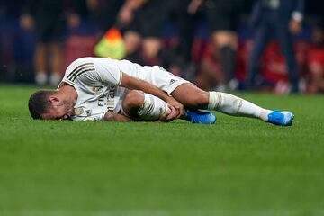 La afición madridista no pudo disfrutar de la mejor versión del genial jugador belga. El futbolista que en 13 años de carrera previa acumuló solo 12 lesiones, y la de mayor duración fueron 40 días, en 4 años en el Real Madrid se lesionó 18 veces.
Eden Hazard.