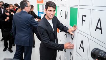 Carlos Alcaraz, en la exposición dedicada a su infancia y carrera.