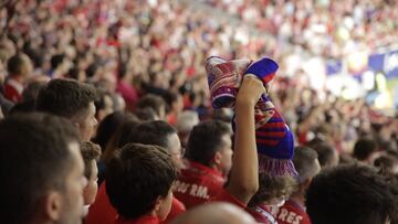 Afición del Atlético en el Cívitas Metropolitano.