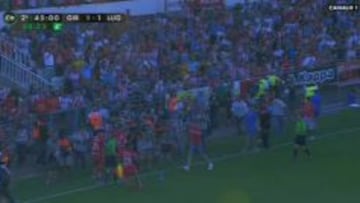 El árbitro que paró Las Palmas-Córdoba lo repitió en Girona