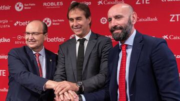 Castro, Lopetegui y Monchi. 