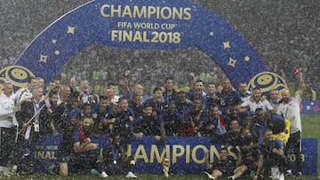 Francia celebra el título de campeón del mundo.