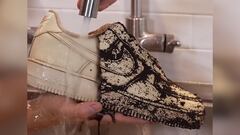 Tom Brady dips shoes in coffee in viral video