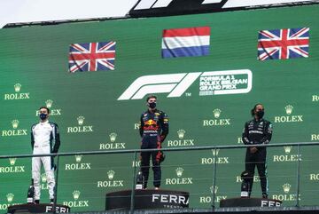 Russell, Verstappen y Hamilton, podio del GP de Bélgica en Spa-Francorchamps. F1 2021.